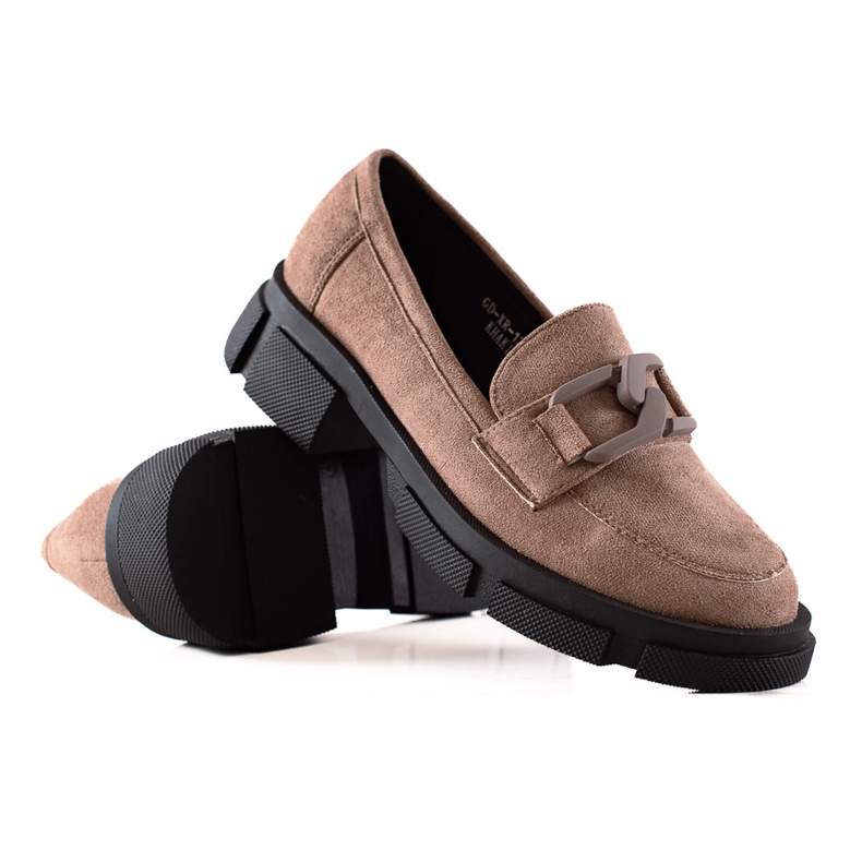 Goodin Suede mokasinke na platformi smeđa