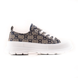 Bona Tenisice na platformi s uzorcima višebojan siva