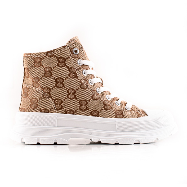 Bona Visoke tenisice s uzorkom smeđa