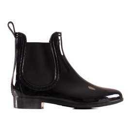 TRENDI Lakirane galoše crna