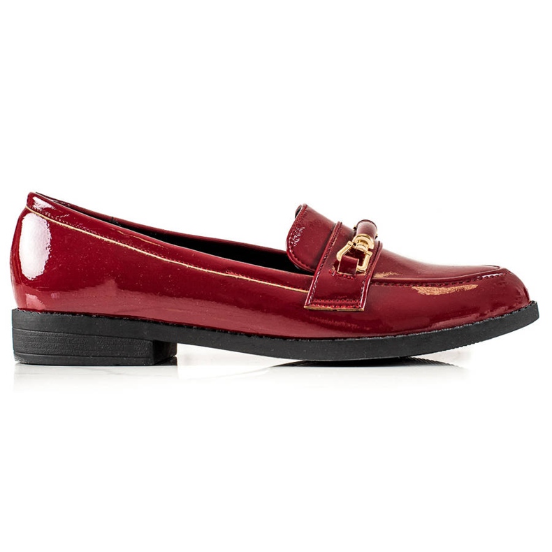 Small Swan Lakirani bordo brogues crvena