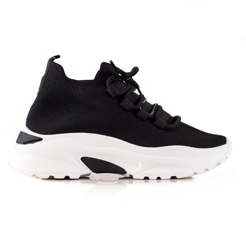 TRENDI Vezane tenisice na platformi crno