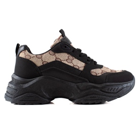 Seastar Crne tenisice s uzorcima bež smeđa crna