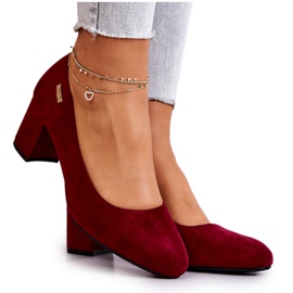 Suede pumpe on A Bar Sergio Leone PB178 Burgundija crvena višebojan