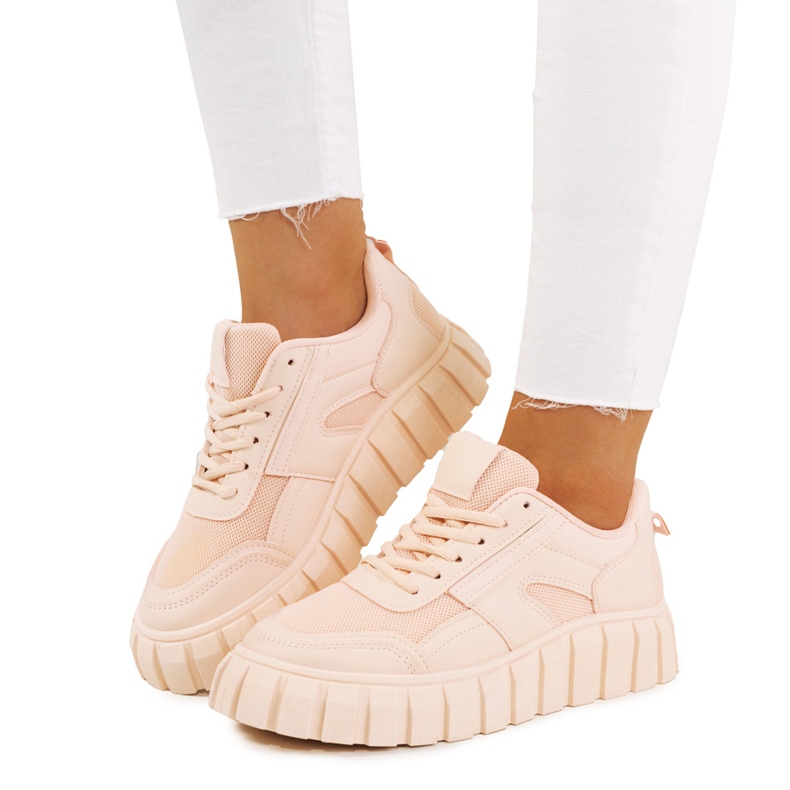 Ružičaste tenisice na visokom Morico potplatu ružičasta