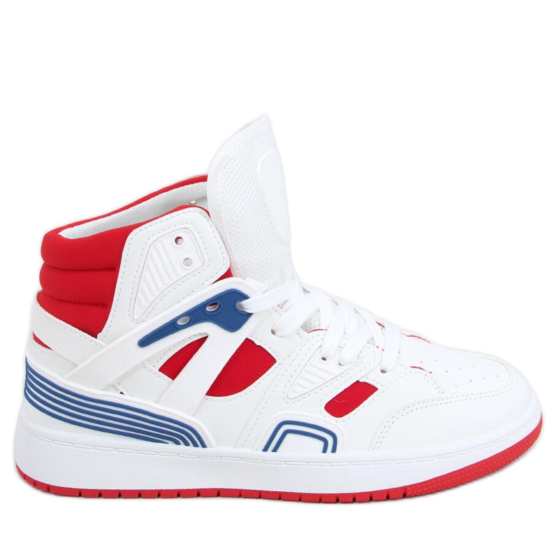 Pall bijele crvene visoke tenisice bijela crvena plava