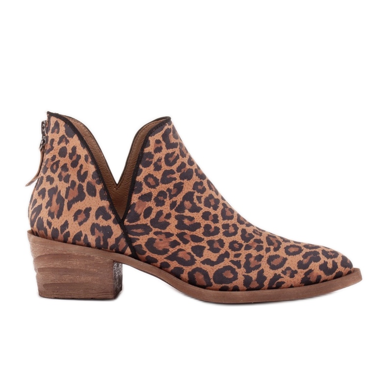 Marco Shoes Čizme od prave kože s V izrezom 1954B-634-1 smeđa