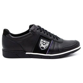 Polbut Muške ležerne kožne cipele 2113 crne boje crna