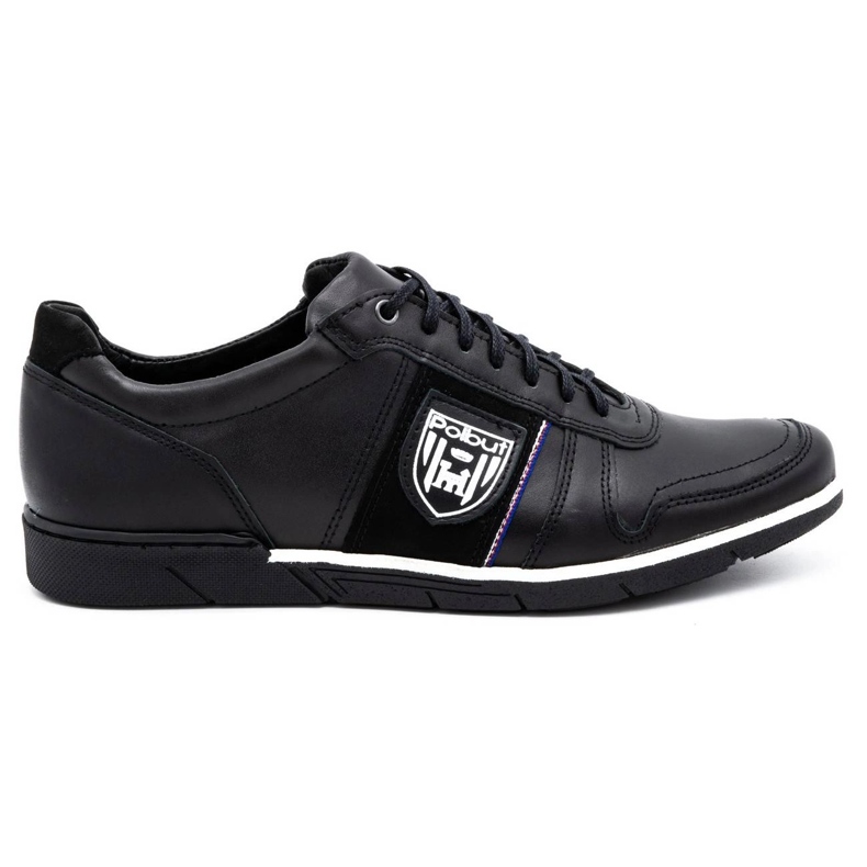 Polbut Muške ležerne kožne cipele 2113 crne boje crno