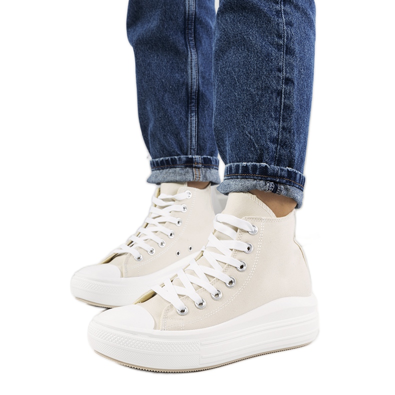 Bež tenisice na visokom Tirado potplatu