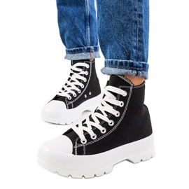 Crne tenisice na visokom Berrios potplatu crna