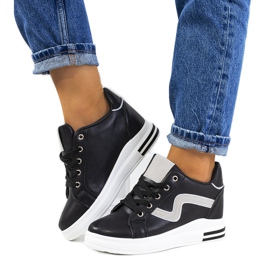 Crne tenisice na klin Piazza crna