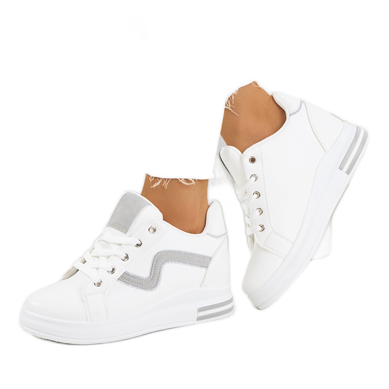 Bijele tenisice na klin Piazza bijela