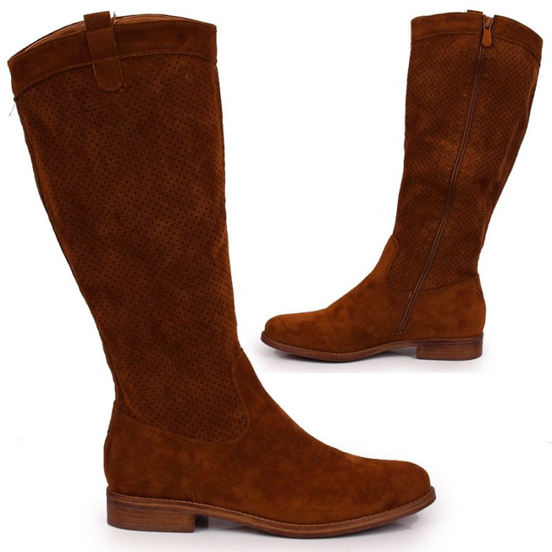 Proljetne čizme ažur S. Barski W OLI139B deva smeđa