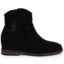 Ažurne čizme S. Barski W OLI141A crne crna