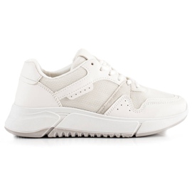 Ideal Shoes Bijele tenisice na platformi bijela