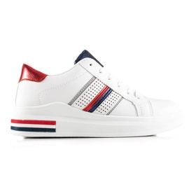 TRENDI Ležerne bijele sportske cipele bijela