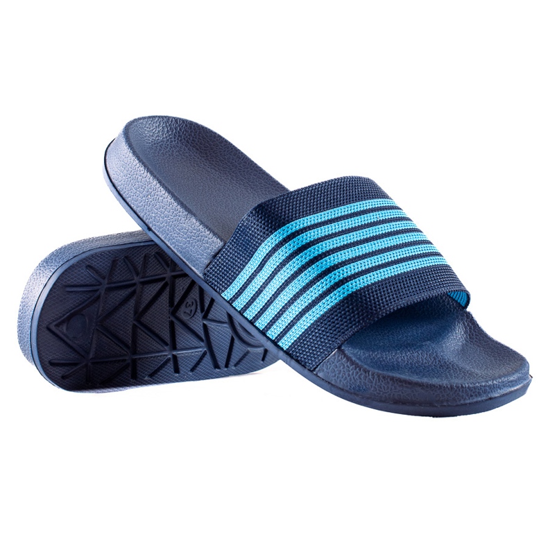 SUPER COOL Papuče na pruge plava