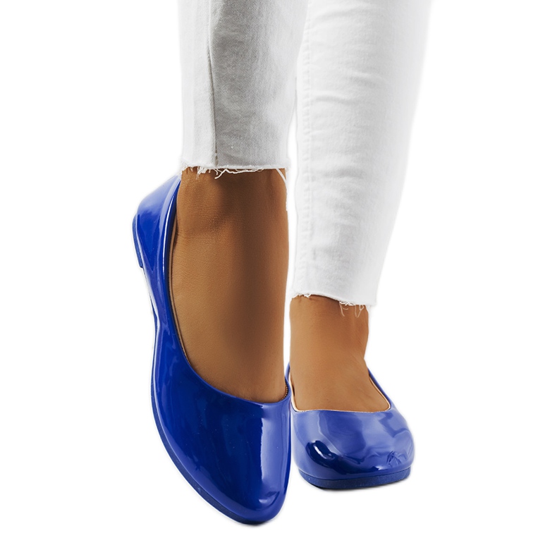 Odense plave lakirane balerinke plava