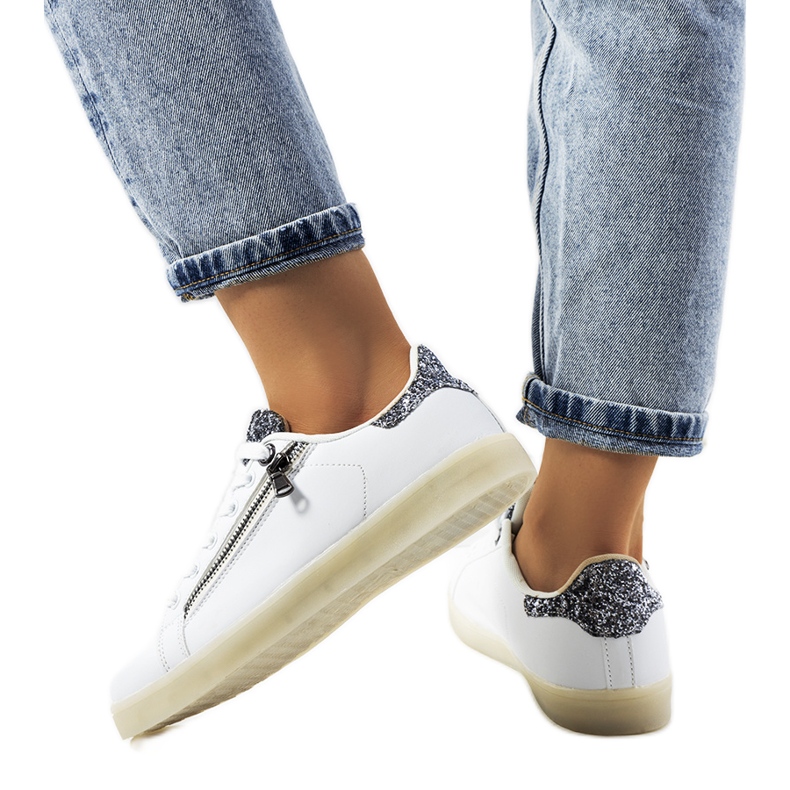 Bijele Caldwell led tenisice bijela srebro