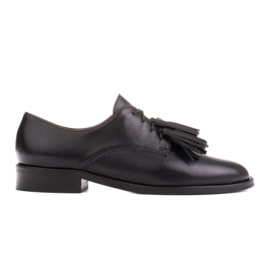 Marco Shoes Cipele na vezanje s resama crna