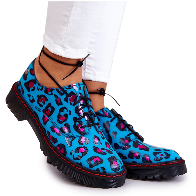 Ženske Oxfordice Maciejka 04087-47 Kožne cipele Plave raznobojna