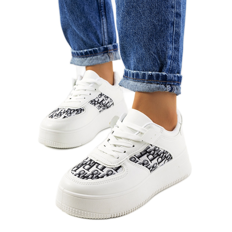 Bijele tenisice na platformi Worden bijela