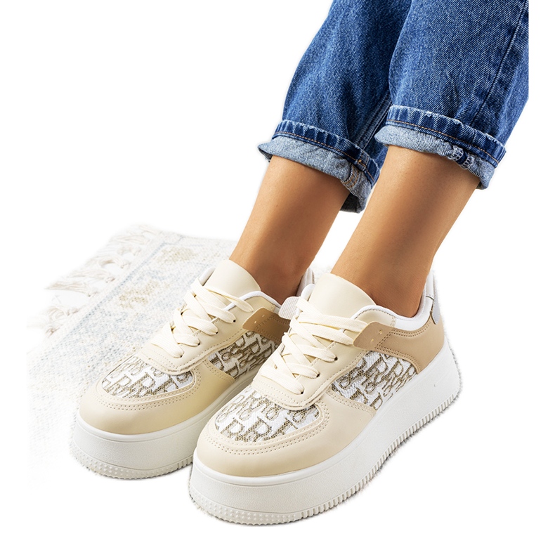 Bež tenisice na platformi Worden