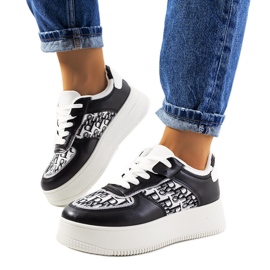 Crne tenisice na platformi Worden bijela crna