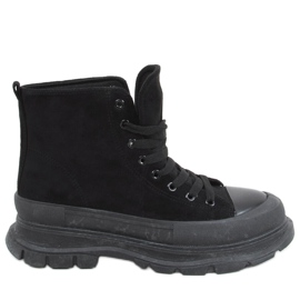 Yara crne ženske tenisice do gležnjeva crna