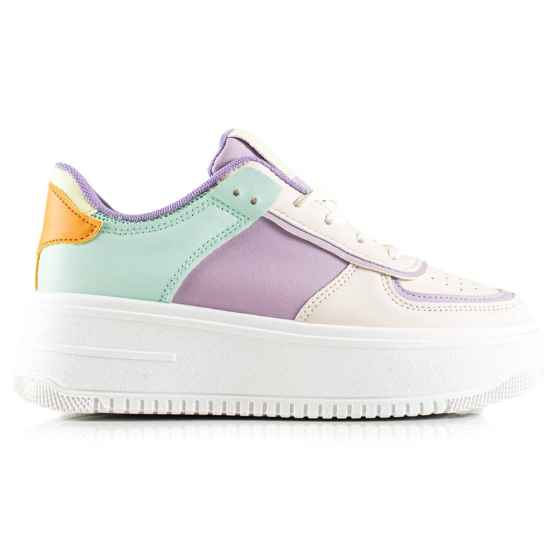 TRENDI Modne tenisice na širokoj platformi bež raznobojna