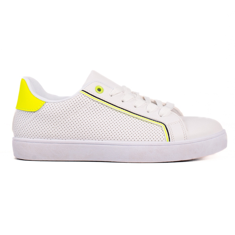 TRENDI Ležerne cipele s neonskim umetkom bijela