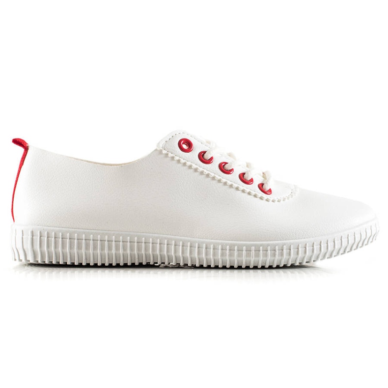 TRENDI Tenisice s niskim krovom s eko kožom bijela