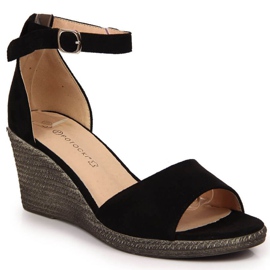 Sandale na klin Potocki W WOL50A crne crna