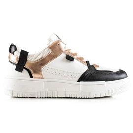 TRENDI Elegantne tenisice bijela crna zlatni