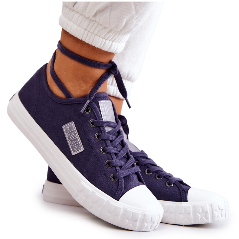 Klasične ženske tenisice Big Star JJ274494 Navy Blue plava