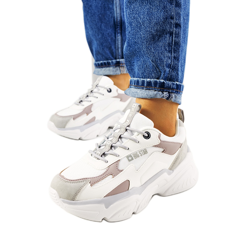 Bijele tenisice Big Star HH274255 bež bijela