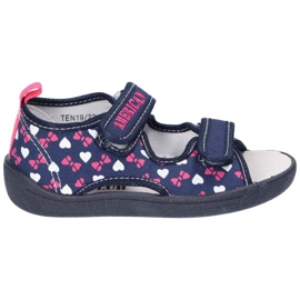 American Club Američke sandale papuče, kožni umetak TEN19 / 22 Mornarsko plava tamnoplava