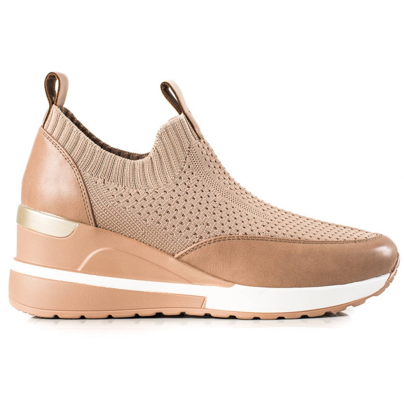 Tekstilne Snakers na VINCEZA Wedge bež