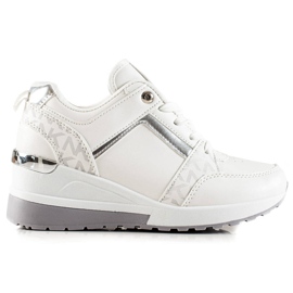 TRENDI Moderne tenisice na klin bijela