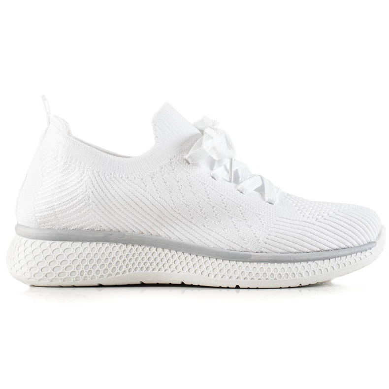 TRENDI Bijele sportske cipele na vezanje bijela
