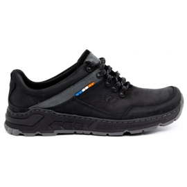 Olivier Muške kožne treking cipele 292GT crne crna