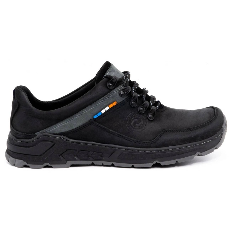 Olivier Muške kožne treking cipele 292GT crne crno