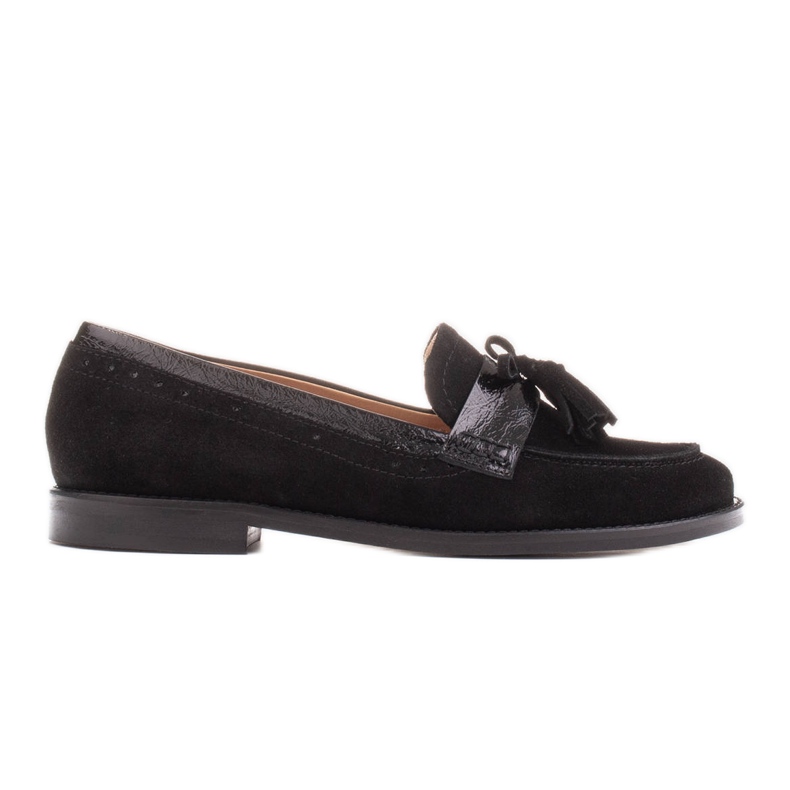 Marco Shoes Loaferice s ukrasnim resama crno