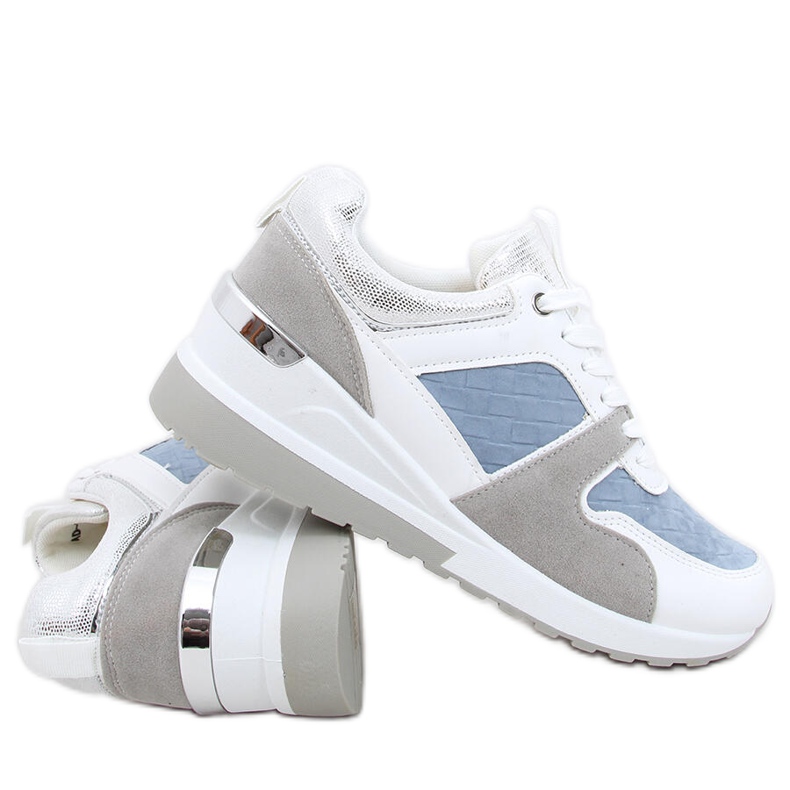 Adan Blue sportske cipele na klin plava raznobojna