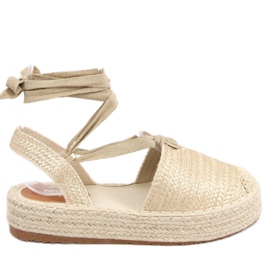 Ženske sandale Seila Gold espadrile zlatni