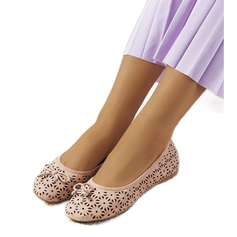 Betta ružičaste ažurne balerine ružičasta