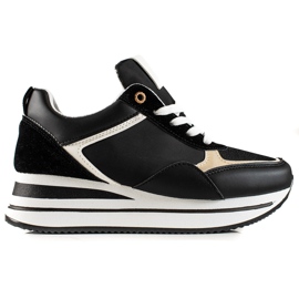 TRENDI Elegantne tenisice na platformi crna