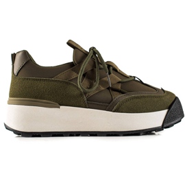 Seastar Vezane tenisice na platformi zelena