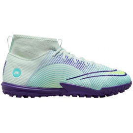 Nike Mercurial Superfly 8 Academy Mds Tf Jr DN3776 375 nogometne cipele višebojan zelena